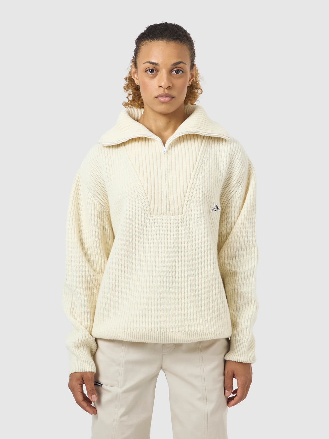 Café du Cycliste Alina Unisex Wool Pullover Chalk