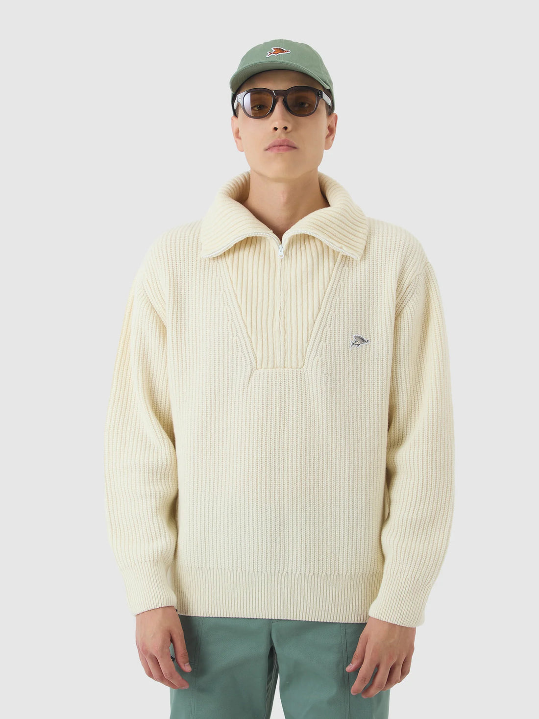 Café du Cycliste Alina Unisex Wool Pullover Chalk