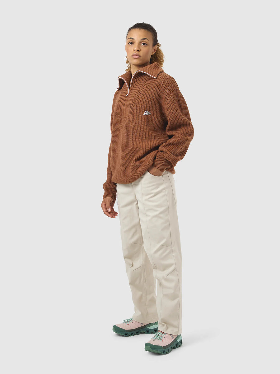 Café du Cycliste Alina Unisex Wool Pullover Cashew