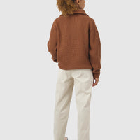 Café du Cycliste Alina Unisex Wool Pullover Cashew