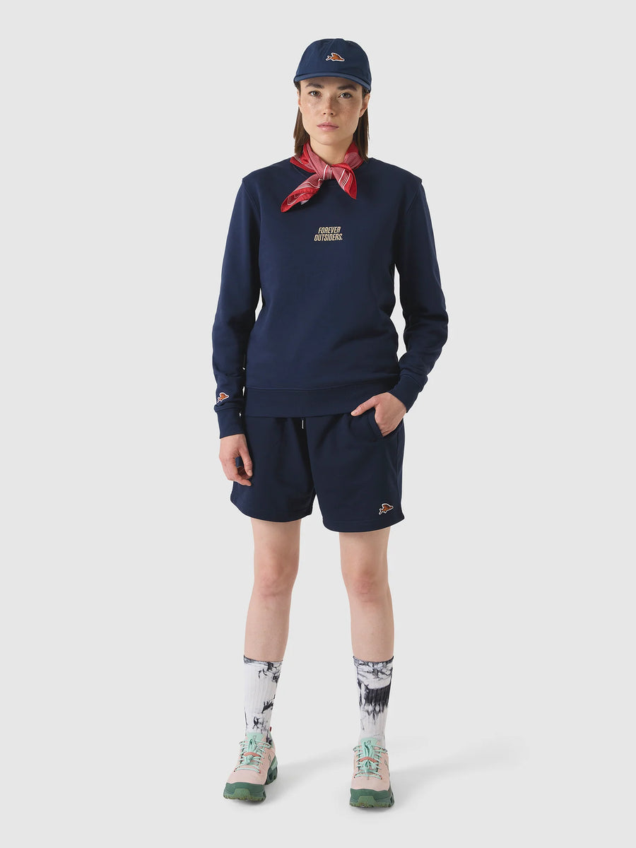 Café du Cycliste Marlene Unisex Cotton Sweatshirt Navy