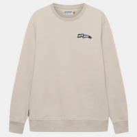 Café du Cycliste Marlene Unisex Cotton Sweatshirt Pearl Grey