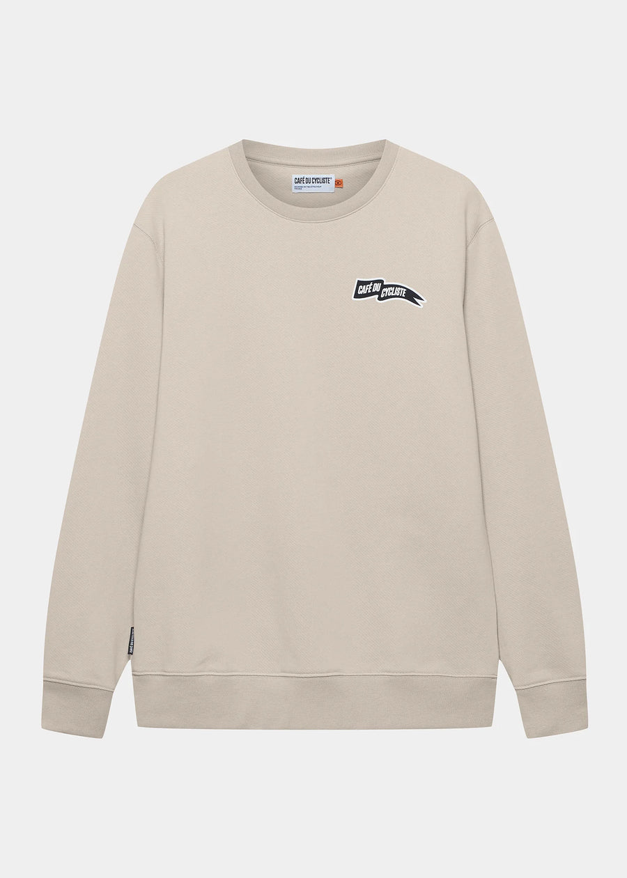 Café du Cycliste Marlene Unisex Cotton Sweatshirt Pearl Grey