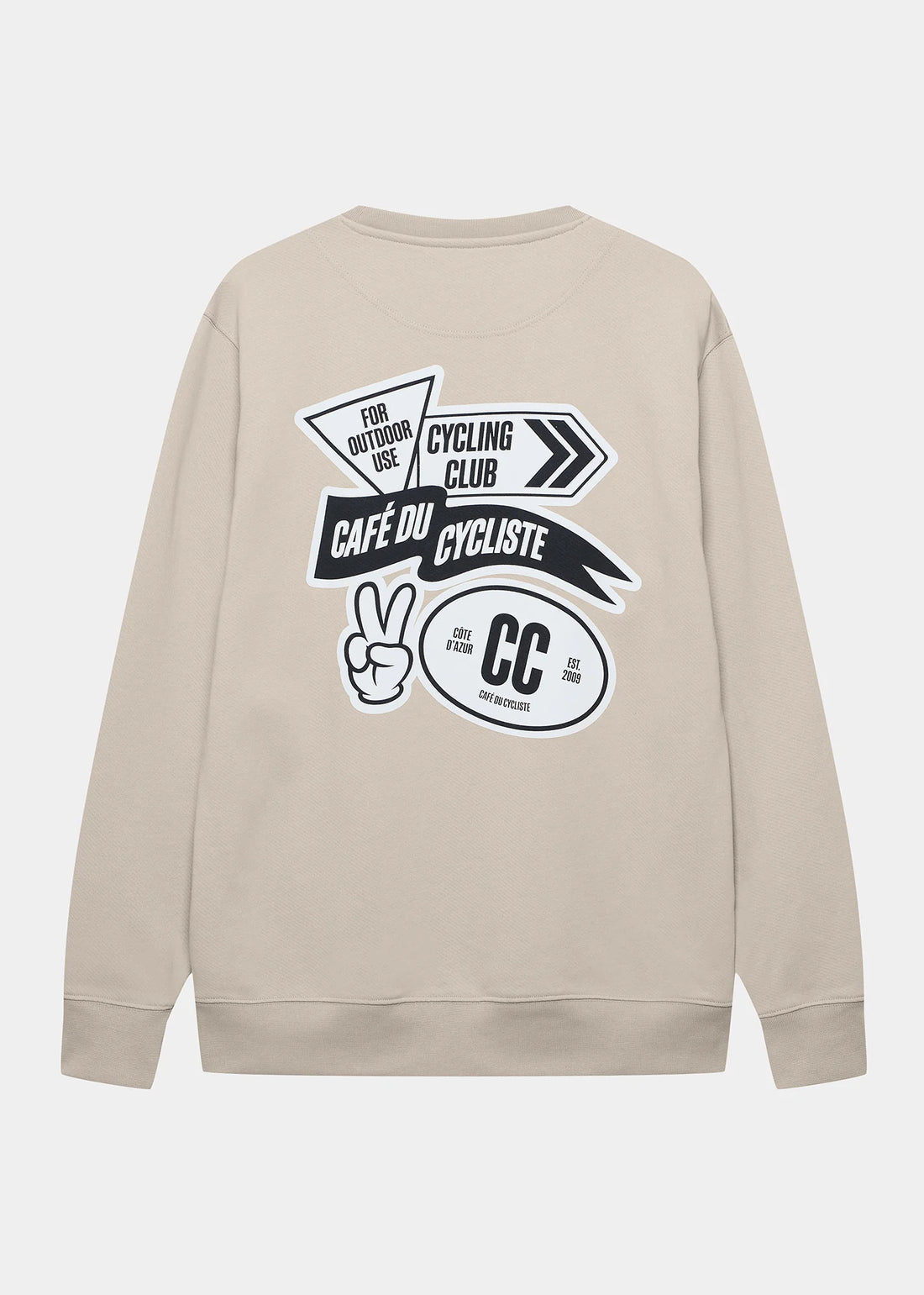 Café du Cycliste Marlene Unisex Cotton Sweatshirt Pearl Grey