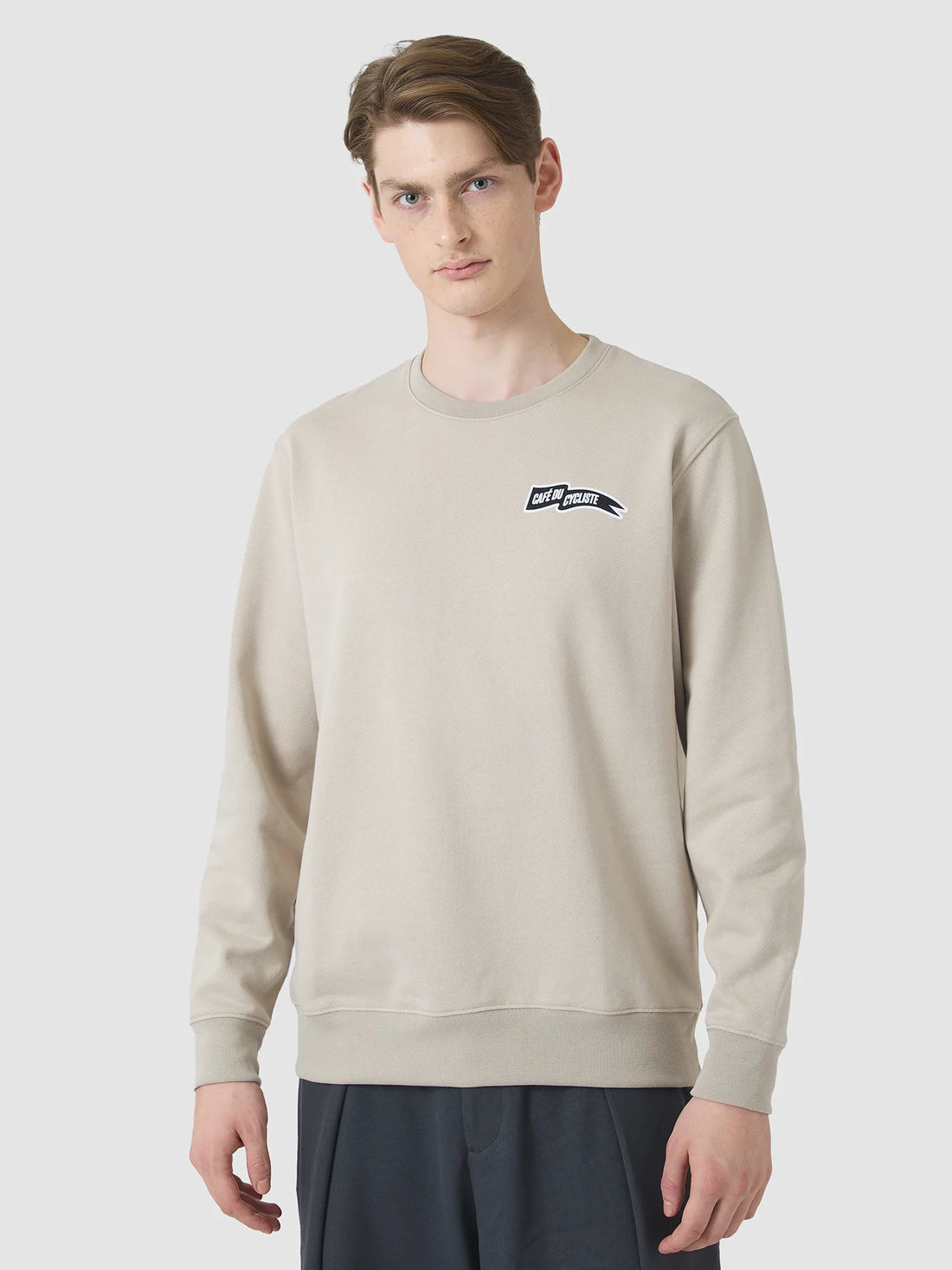 Café du Cycliste Marlene Unisex Cotton Sweatshirt Pearl Grey