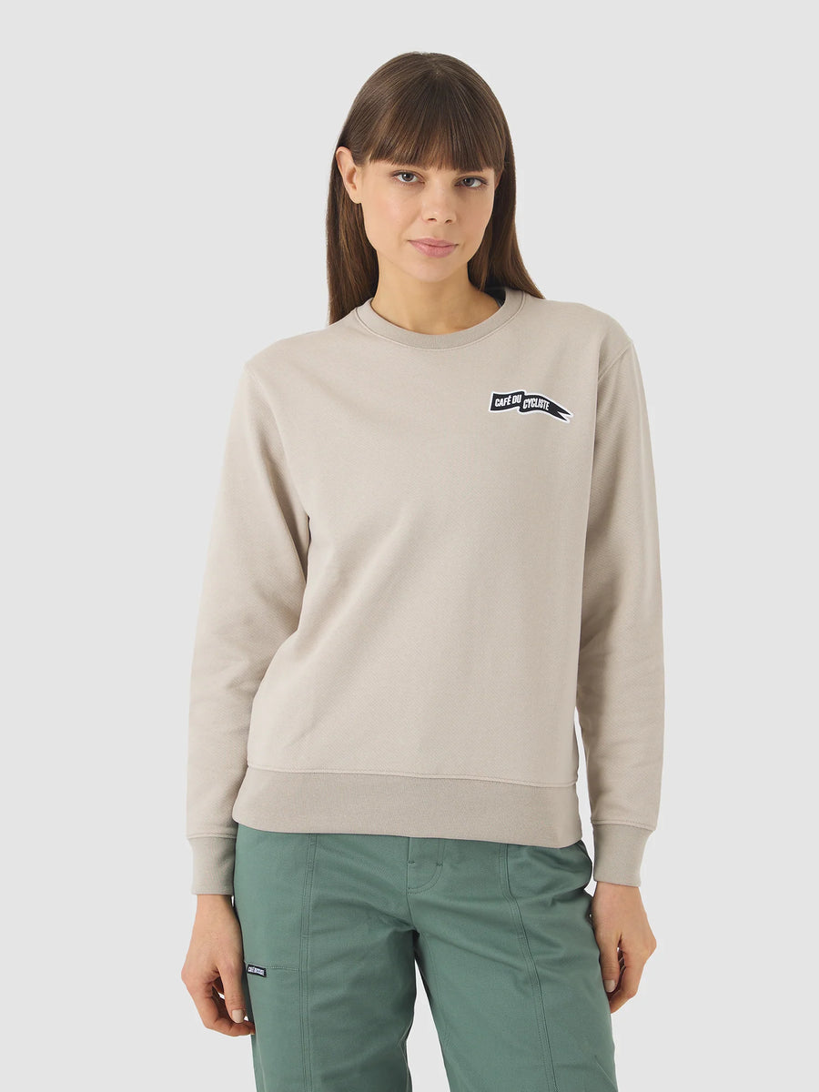Café du Cycliste Marlene Unisex Cotton Sweatshirt Pearl Grey