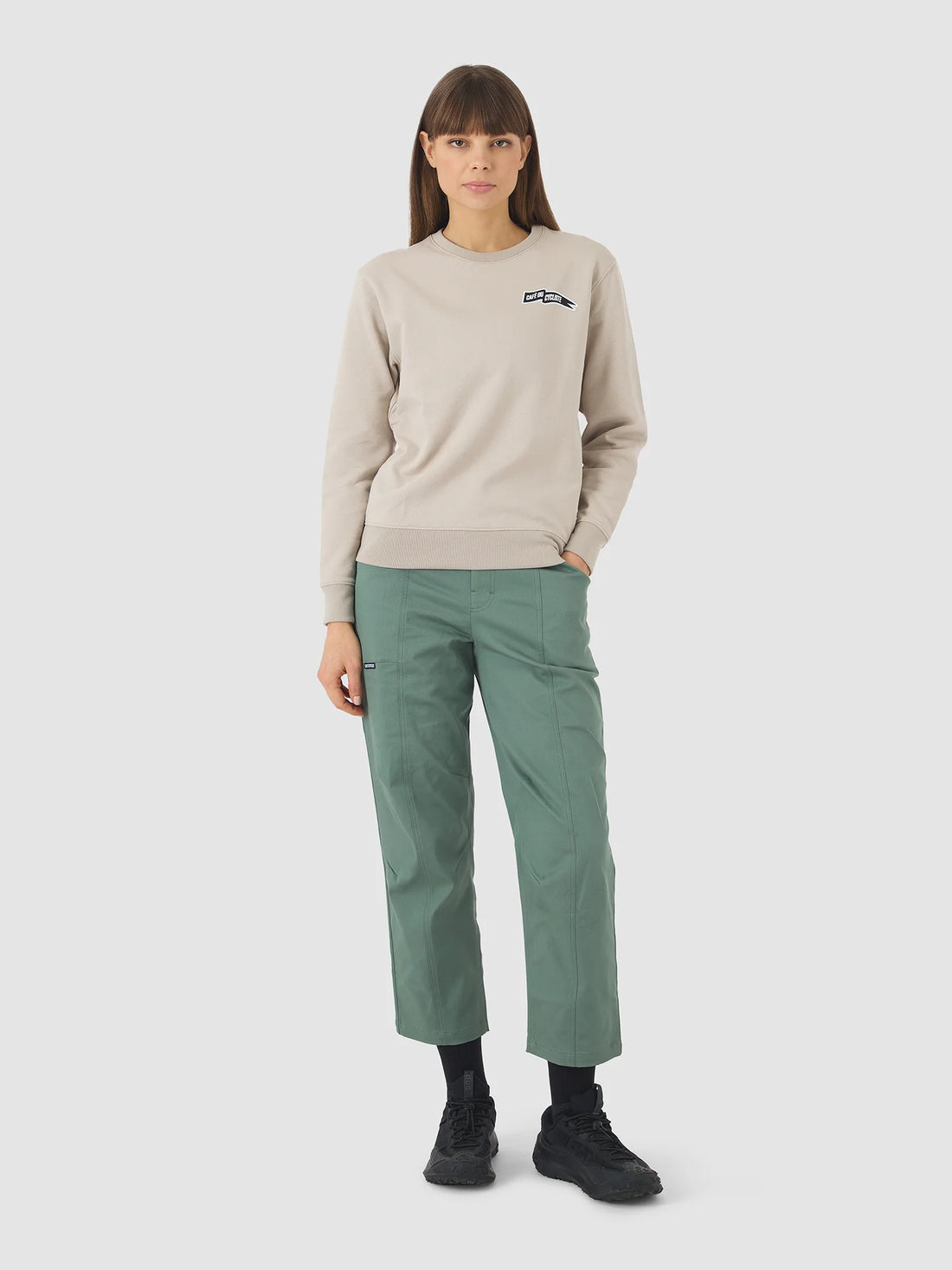 Café du Cycliste Marlene Unisex Cotton Sweatshirt Pearl Grey