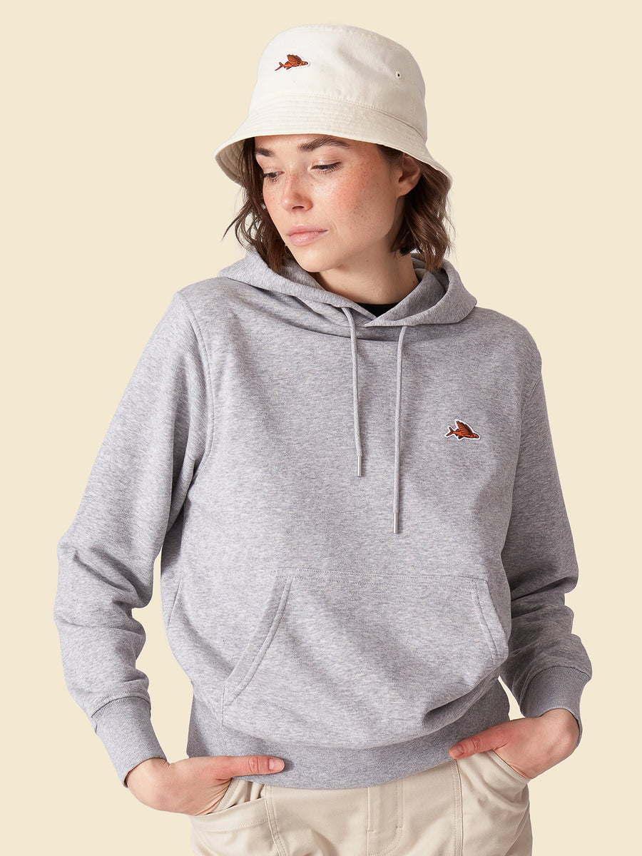 Café du Cycliste Rolande Unisex Cotton Hoodie Baumwoll-Hoodie Grey Melange