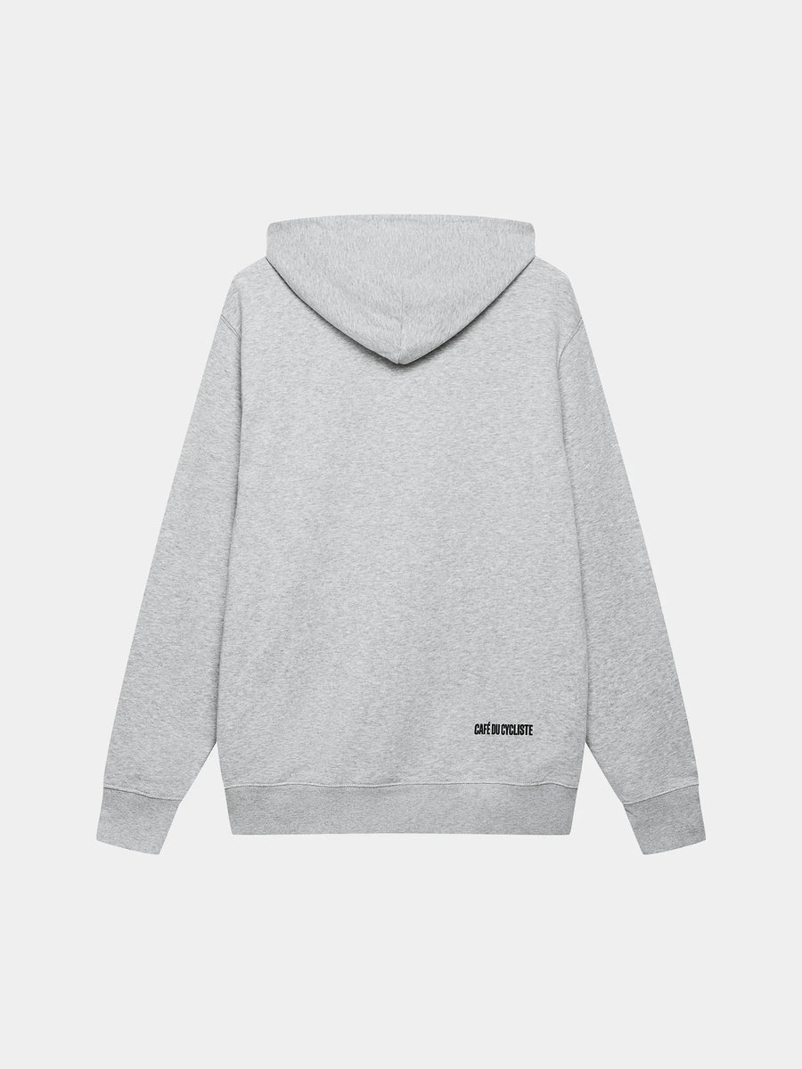 Café du Cycliste Rolande Unisex Cotton Hoodie Baumwoll-Hoodie Grey Melange