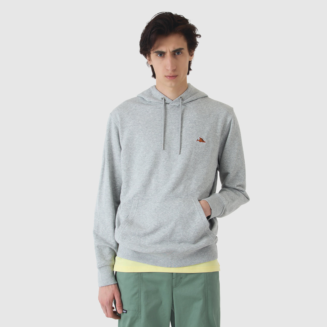 Café du Cycliste Rolande Unisex Cotton Hoodie Baumwoll-Hoodie Grey Melange