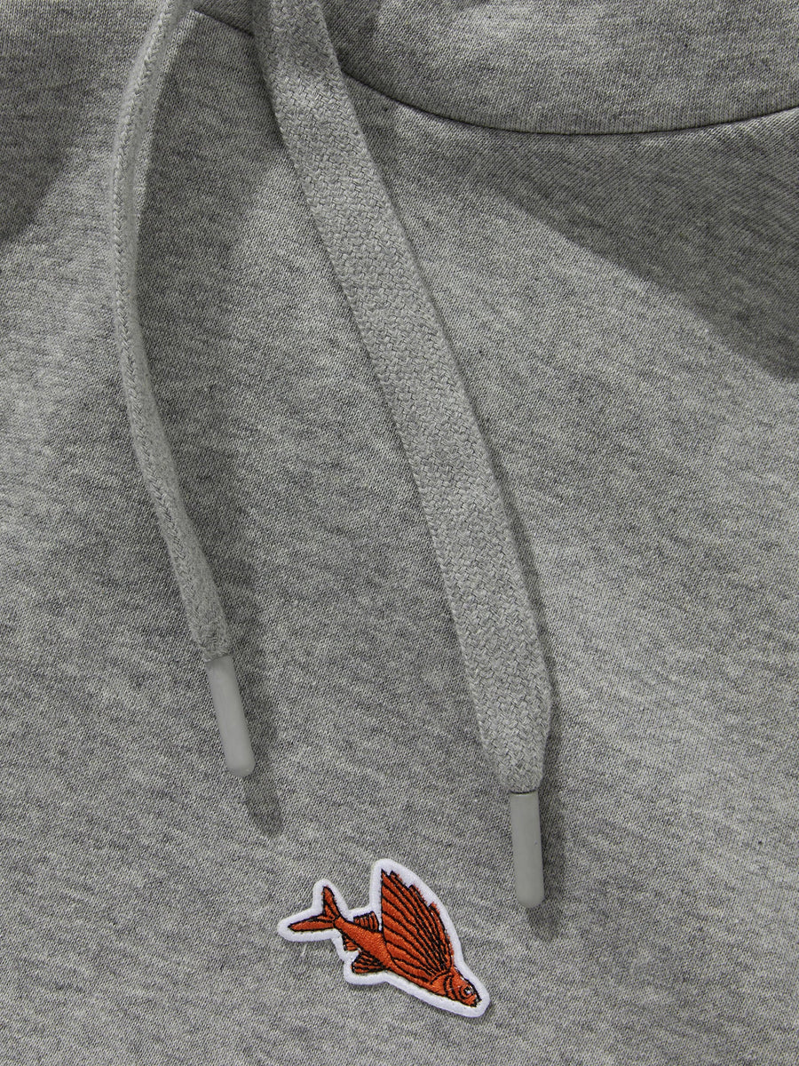 Café du Cycliste Rolande Unisex Cotton Hoodie Baumwoll-Hoodie Grey Melange