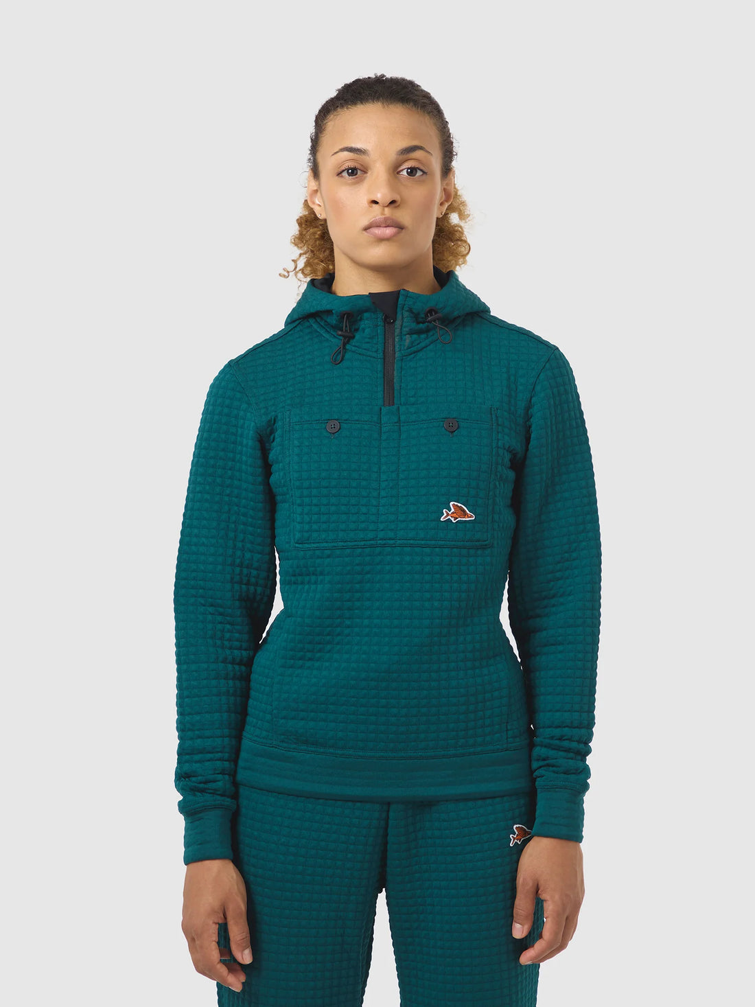 Café du Cycliste Thelma Women's Polartec Hoodie Alpine Green