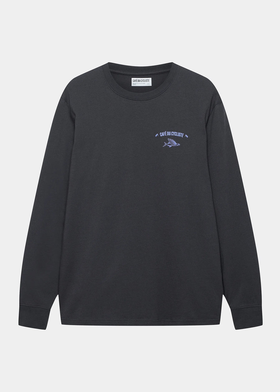 Café du Cycliste Unisex Unisex Maria Cotton T-Shirt Anthracite