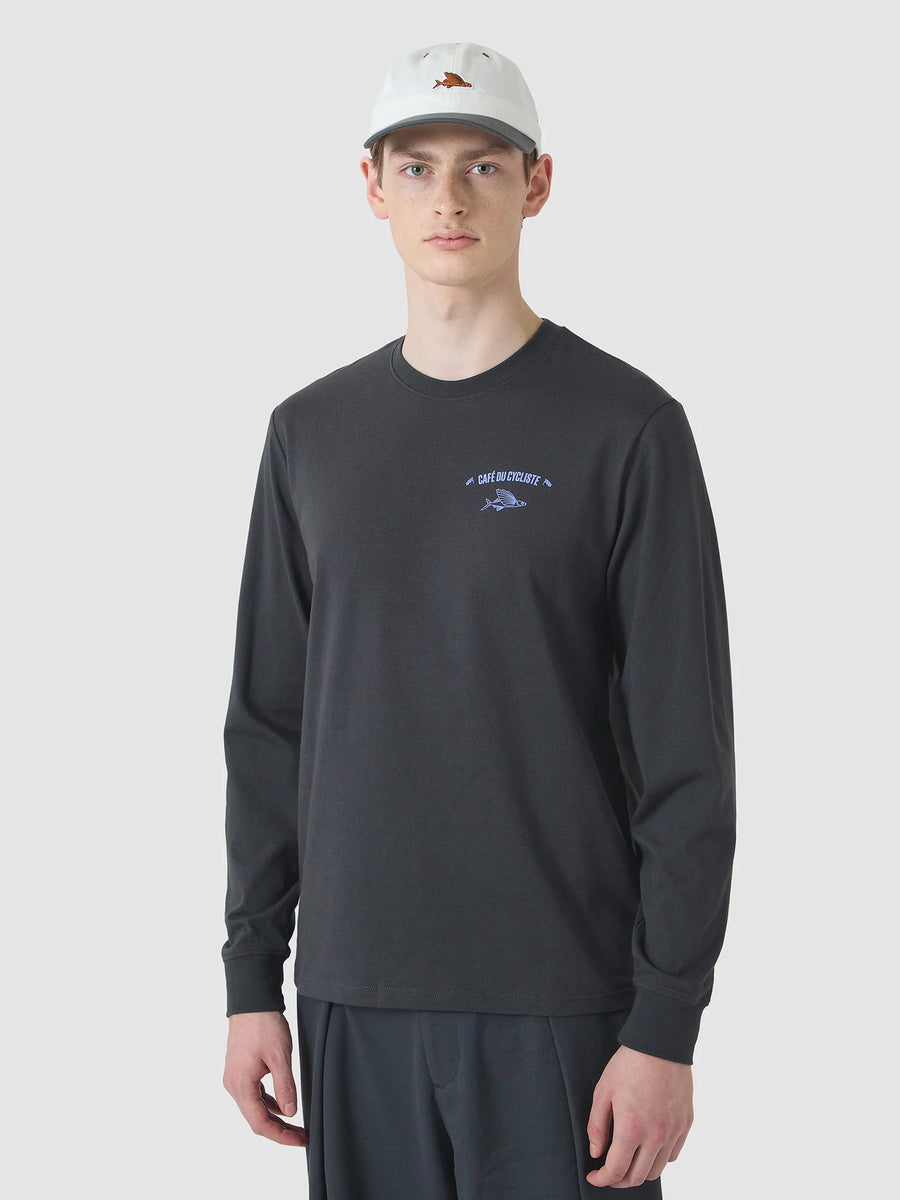 Café du Cycliste Unisex Unisex Maria Cotton T-Shirt Anthracite