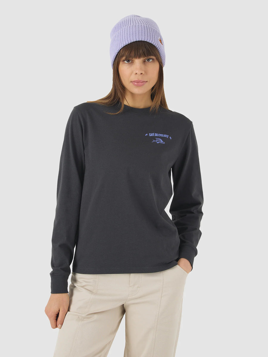 Café du Cycliste Unisex Unisex Maria Cotton T-Shirt Anthracite