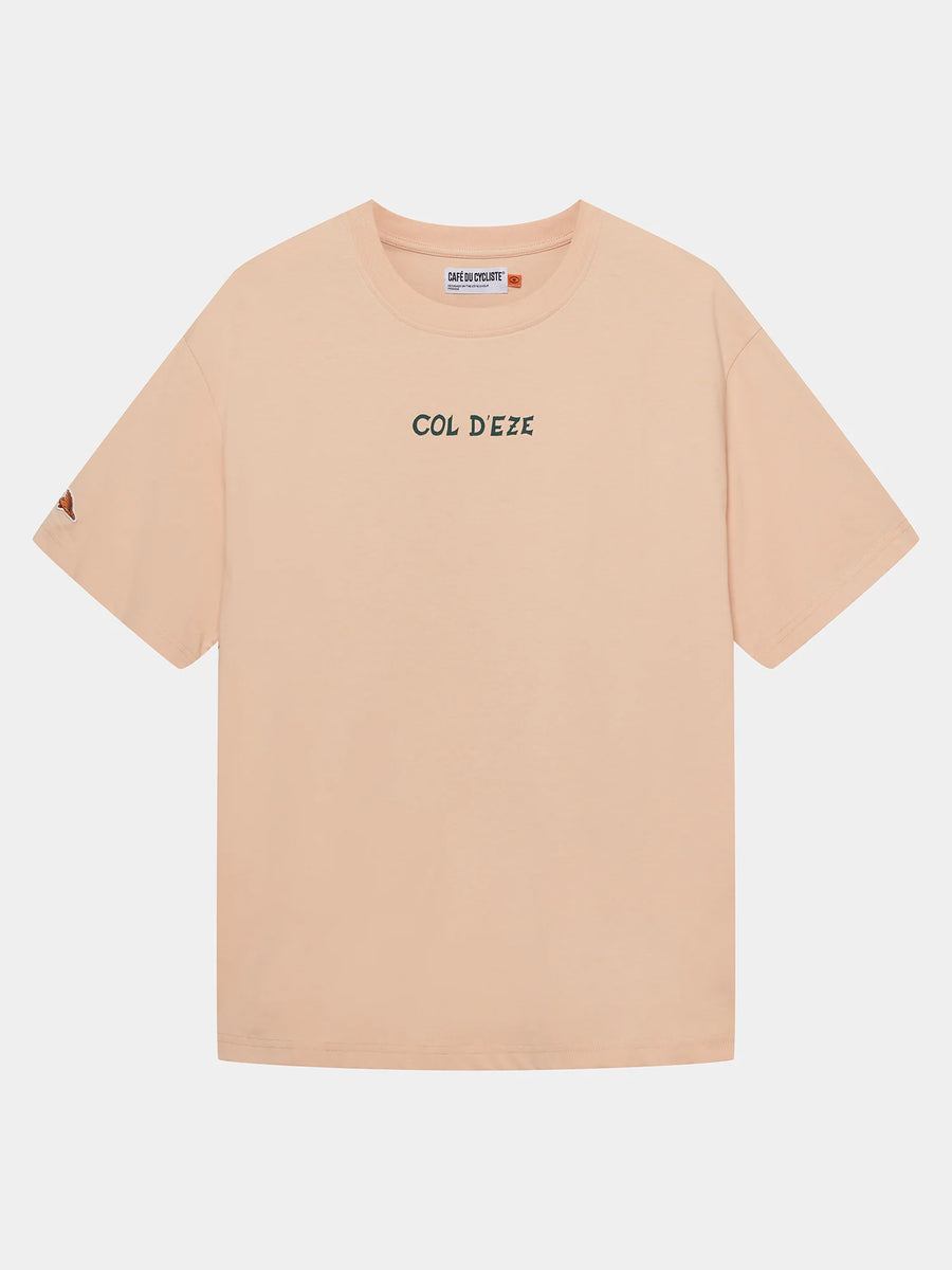 Café du Cycliste Unisex Cotton T-Shirt Col Eze Sand