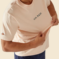 Café du Cycliste Unisex Cotton T-Shirt Col Eze Sand