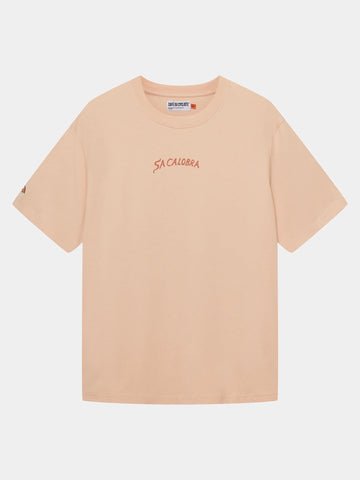 Café du Cycliste Unisex Cotton T-Shirt Col Sa Calobra Sand