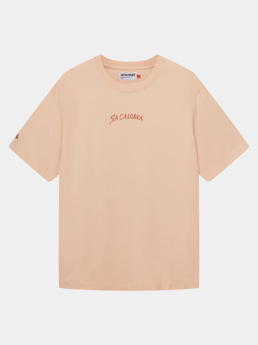 Café du Cycliste Unisex Cotton T-Shirt Col Sa Calobra Sand