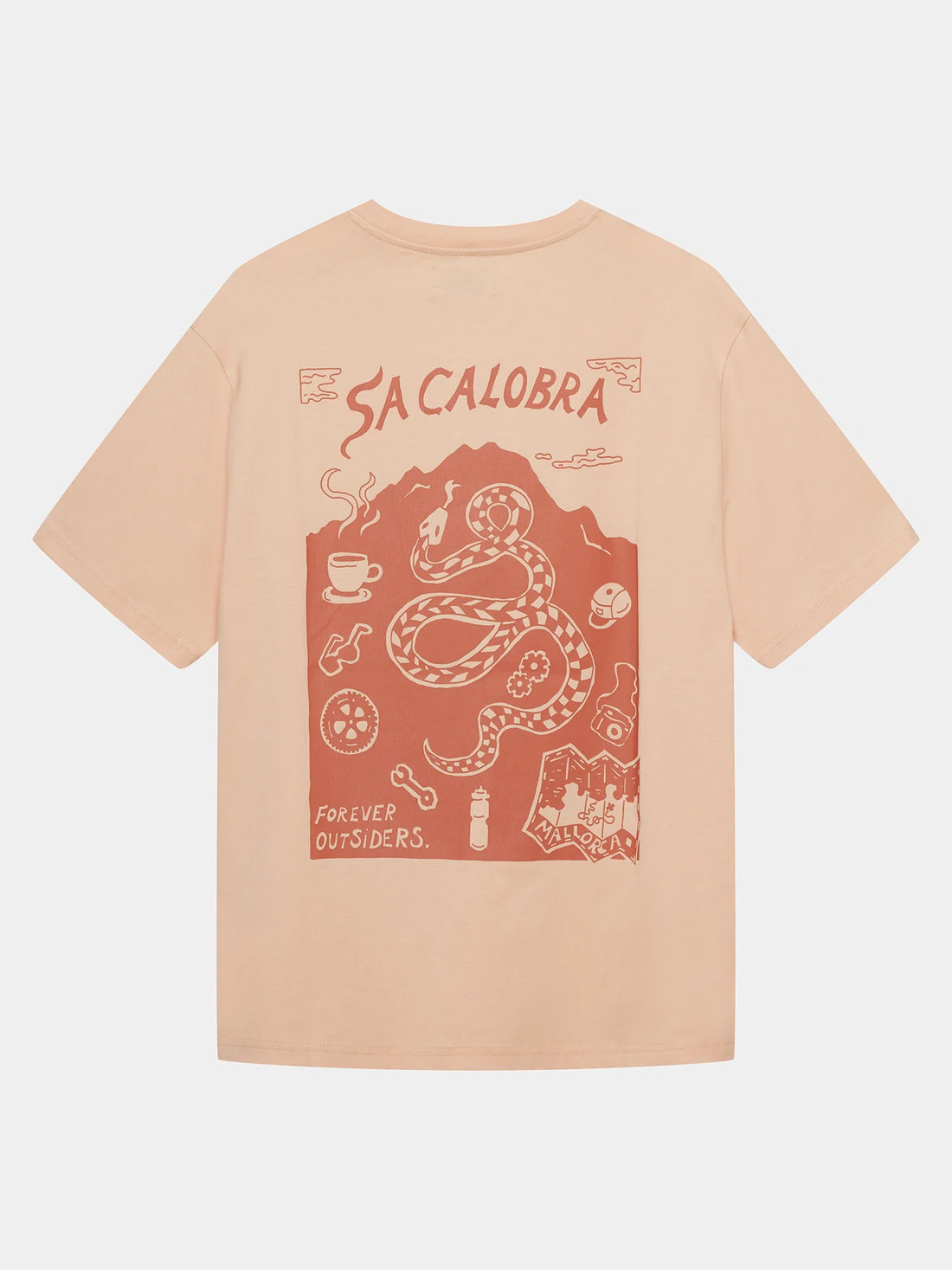 Café du Cycliste Unisex Cotton T-Shirt Col Sa Calobra Sand