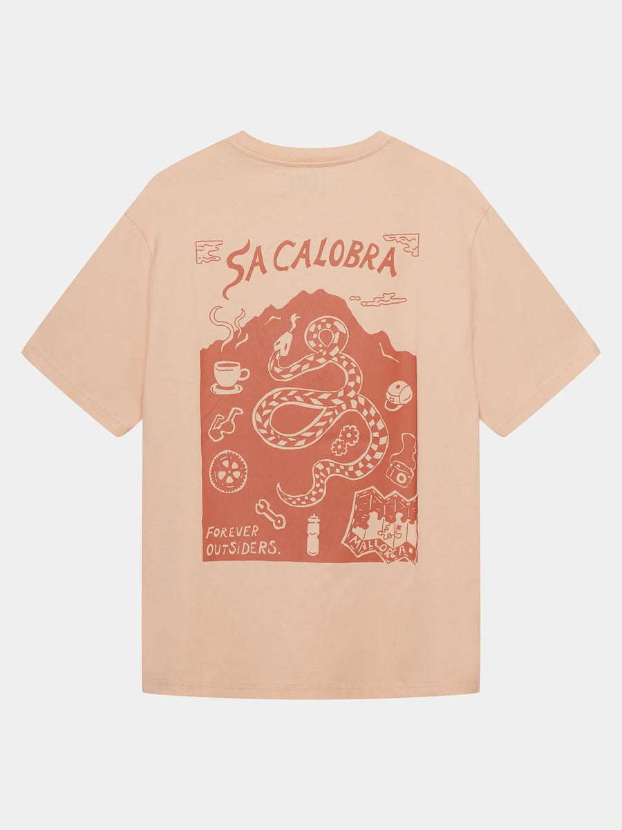 Café du Cycliste Unisex Cotton T-Shirt Col Sa Calobra Sand
