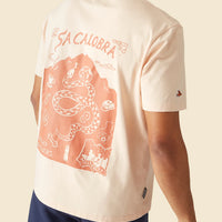 Café du Cycliste Unisex Cotton T-Shirt Col Sa Calobra Sand