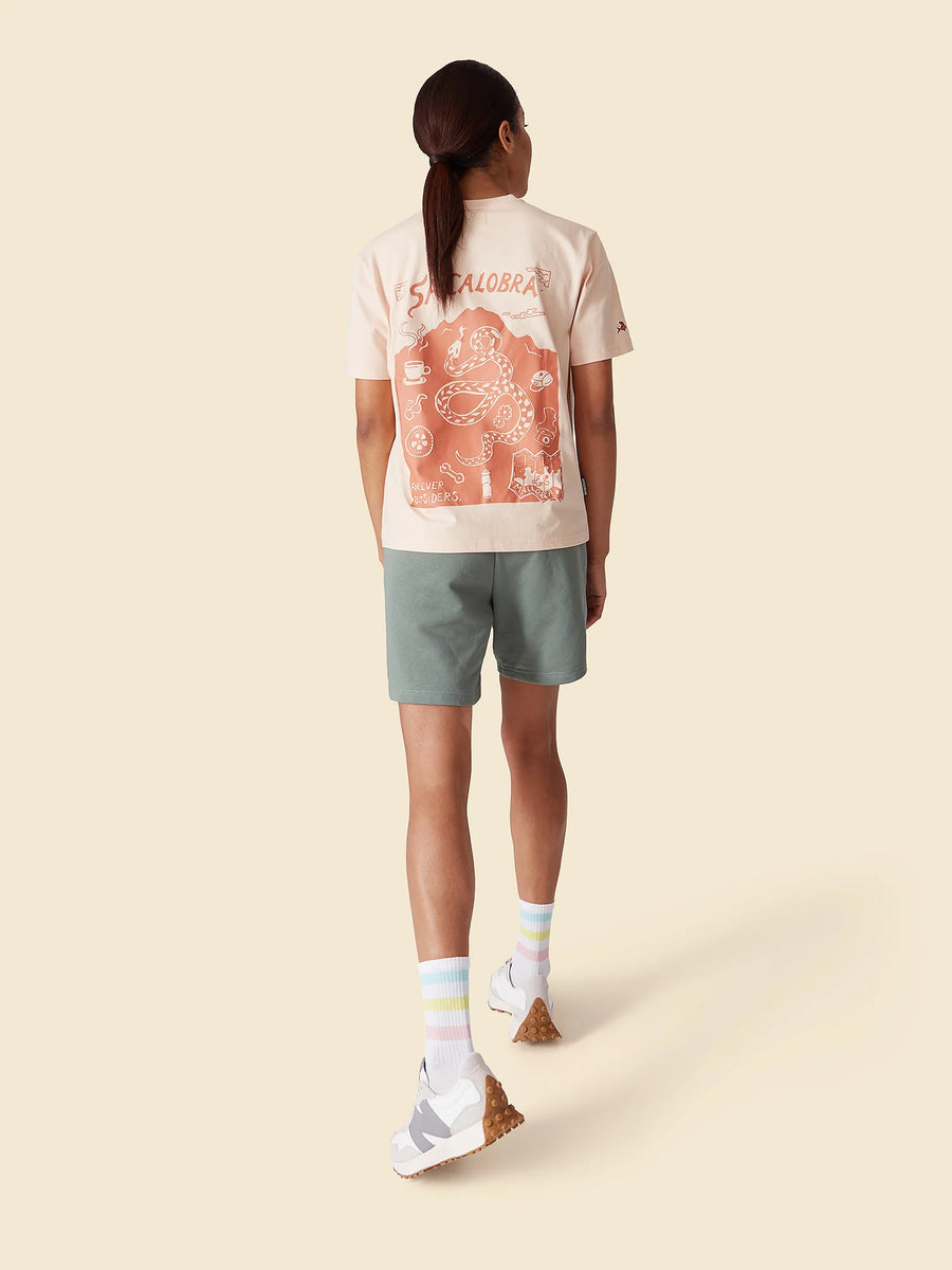 Café du Cycliste Unisex Cotton T-Shirt Col Sa Calobra Sand