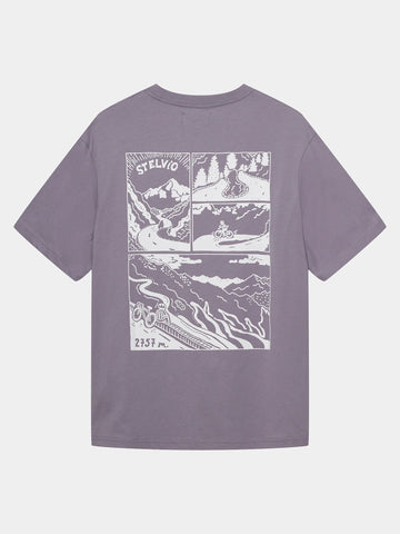 Café du Cycliste Unisex Cotton T-Shirt Col Stelvio Storm