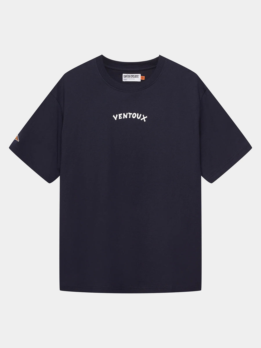 Café du Cycliste Unisex Cotton T-Shirt Col Ventoux Navy