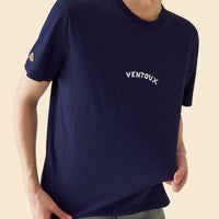 Café du Cycliste Unisex Cotton T-Shirt Col Ventoux Navy