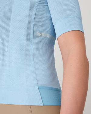Fingercrossed Road Jersey Super Light Plus Women Radtrikot Himmelblau