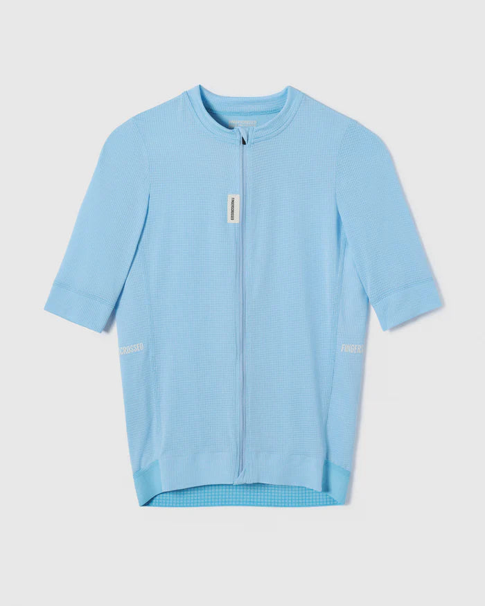 Fingercrossed Road Jersey Super Light Plus Men Radtrikot Himmelblau