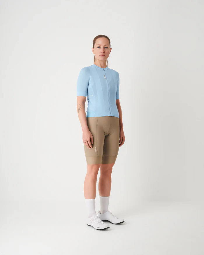Fingercrossed Road Jersey Super Light Plus Women Radtrikot Himmelblau