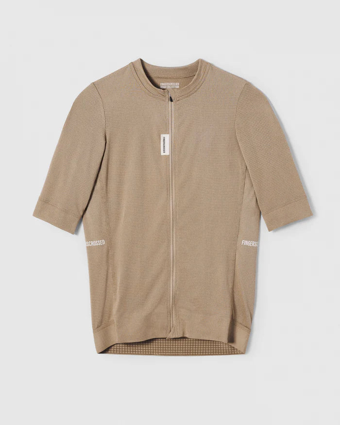 Fingercrossed Road Jersey Super Light Plus Men Radtrikot Sand