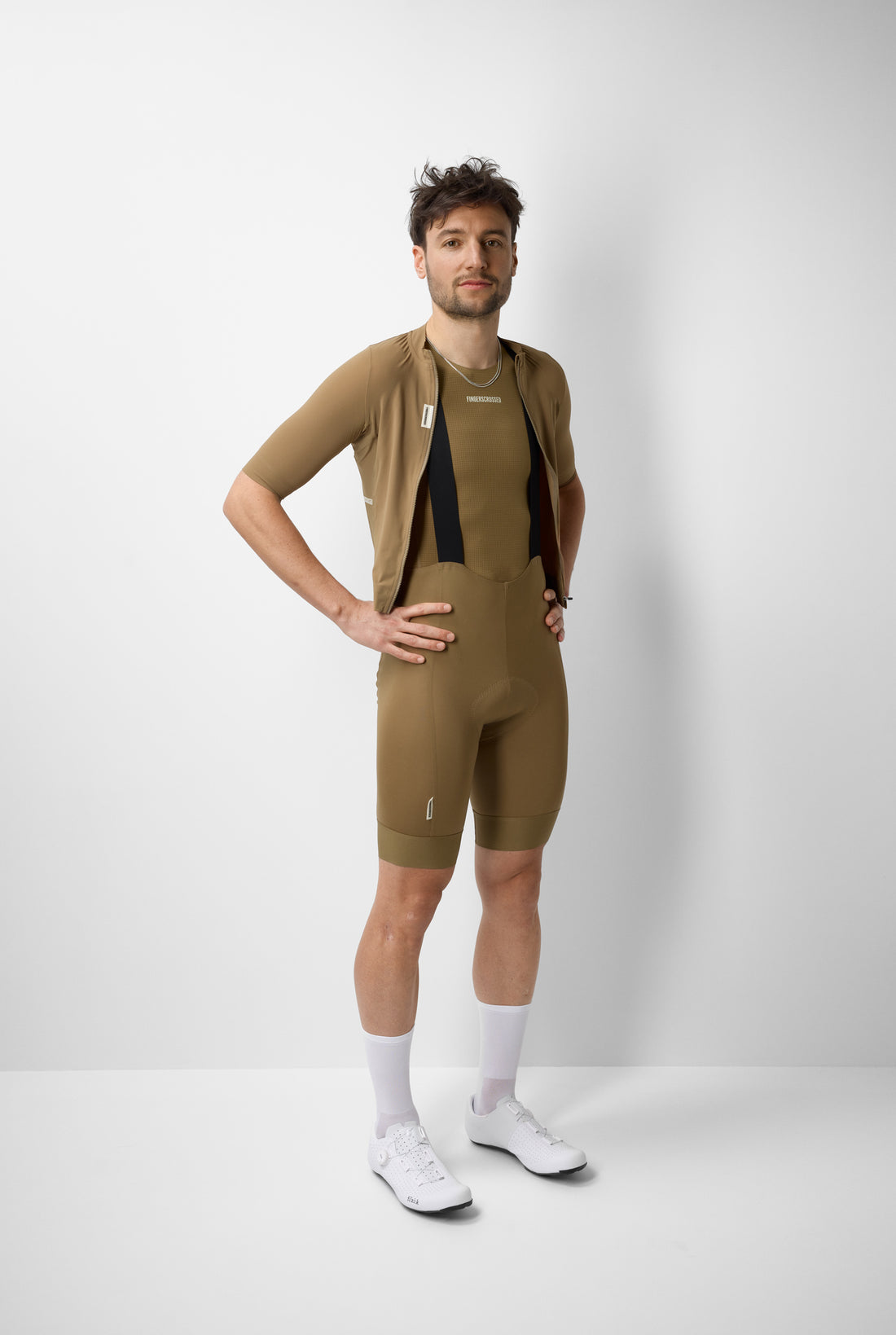 Fingercrossed Road Jersey Men Radtrikot Walnut