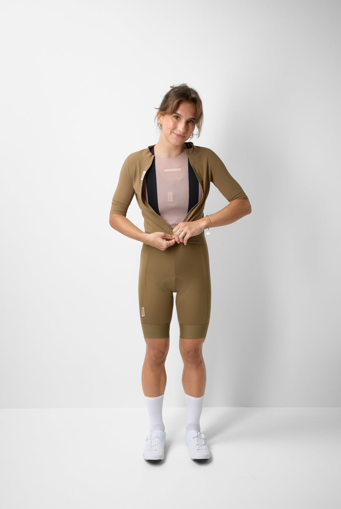 Fingercrossed Road Jersey Women Radtrikot Walnut