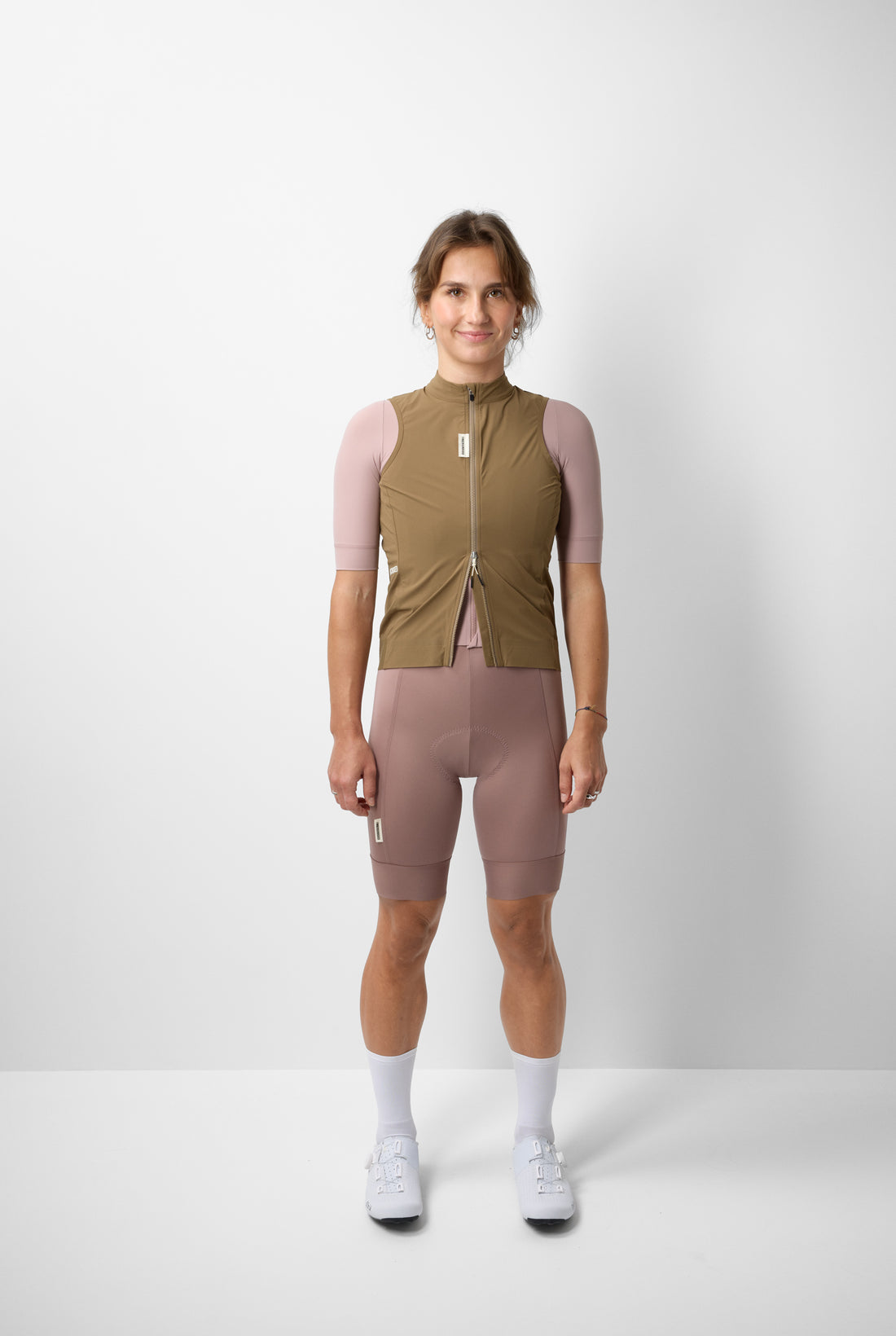 Fingercrossed Road Wind Vest Women Wind Weste Walnut