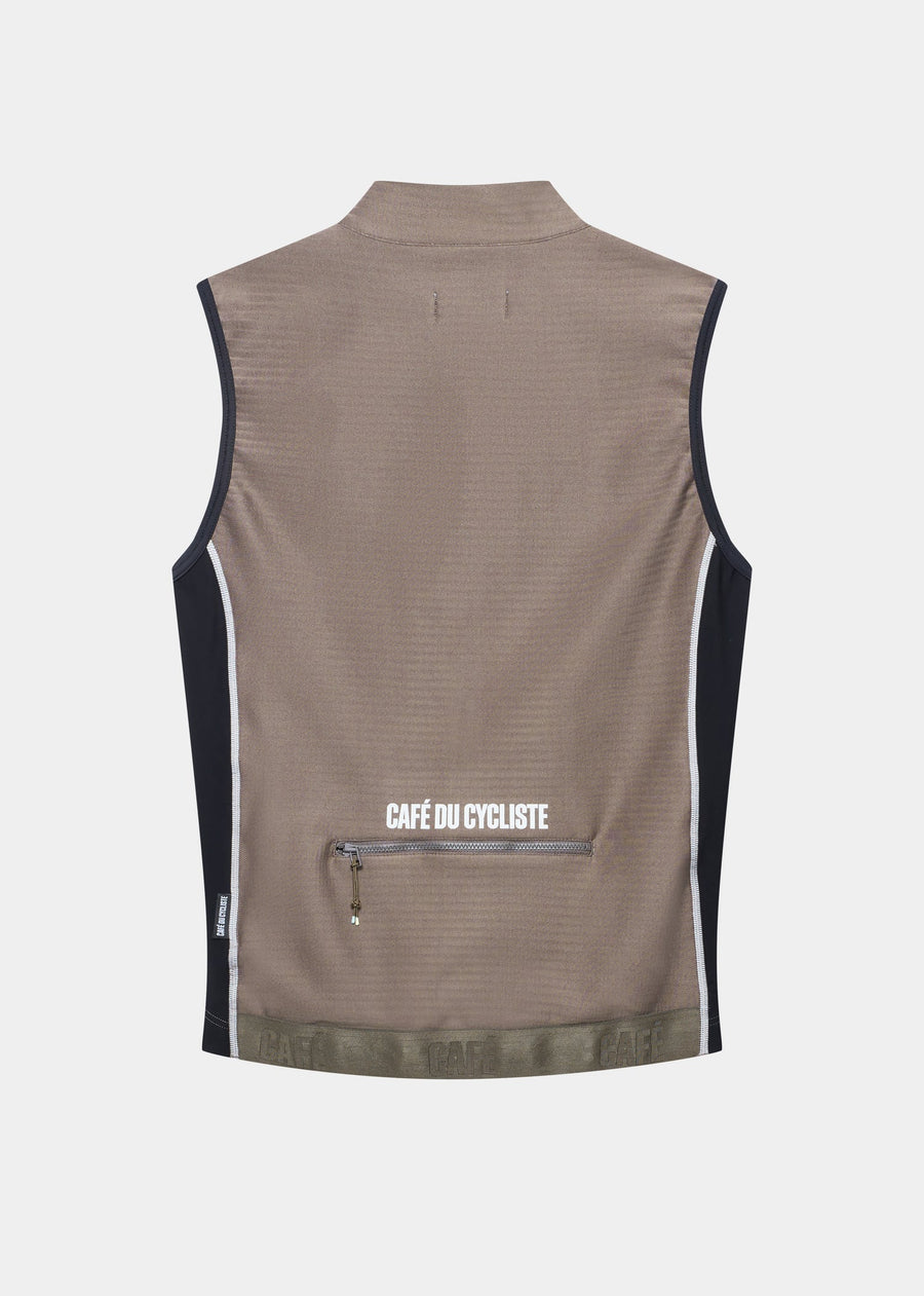 Café du Cycliste Sibille Men's Thermal Gilet Thermo Windweste Oyster Grey