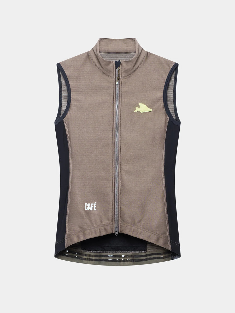 Café du Cycliste Sibille Women's Thermal Gilet Thermo Windweste Oyster Grey
