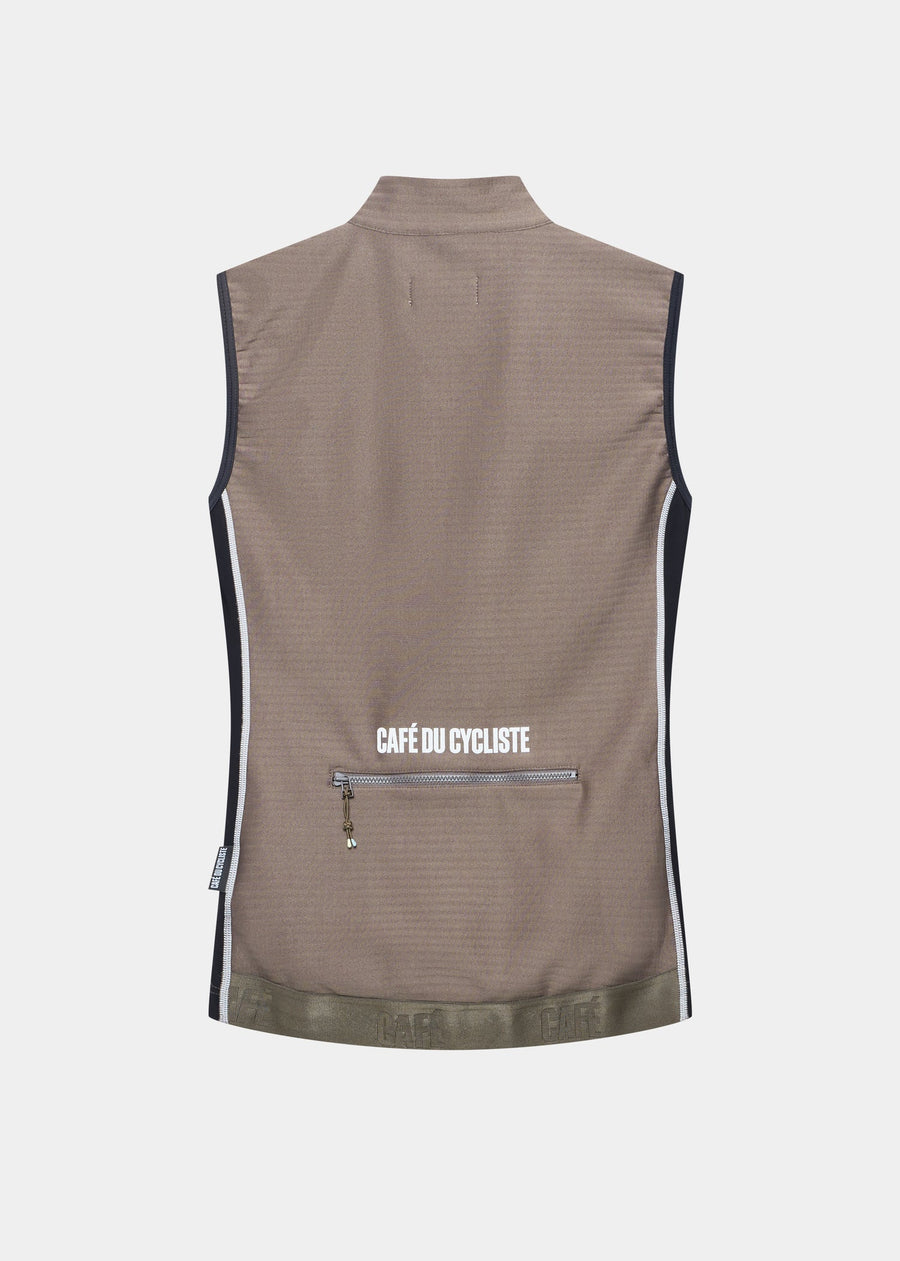 Café du Cycliste Sibille Women's Thermal Gilet Thermo Windweste Oyster Grey