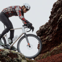 Café du Cycliste Solange Men's Fleece Cycling Jersey Long Sleeve Radtrikot langarm Anthracite / Clay