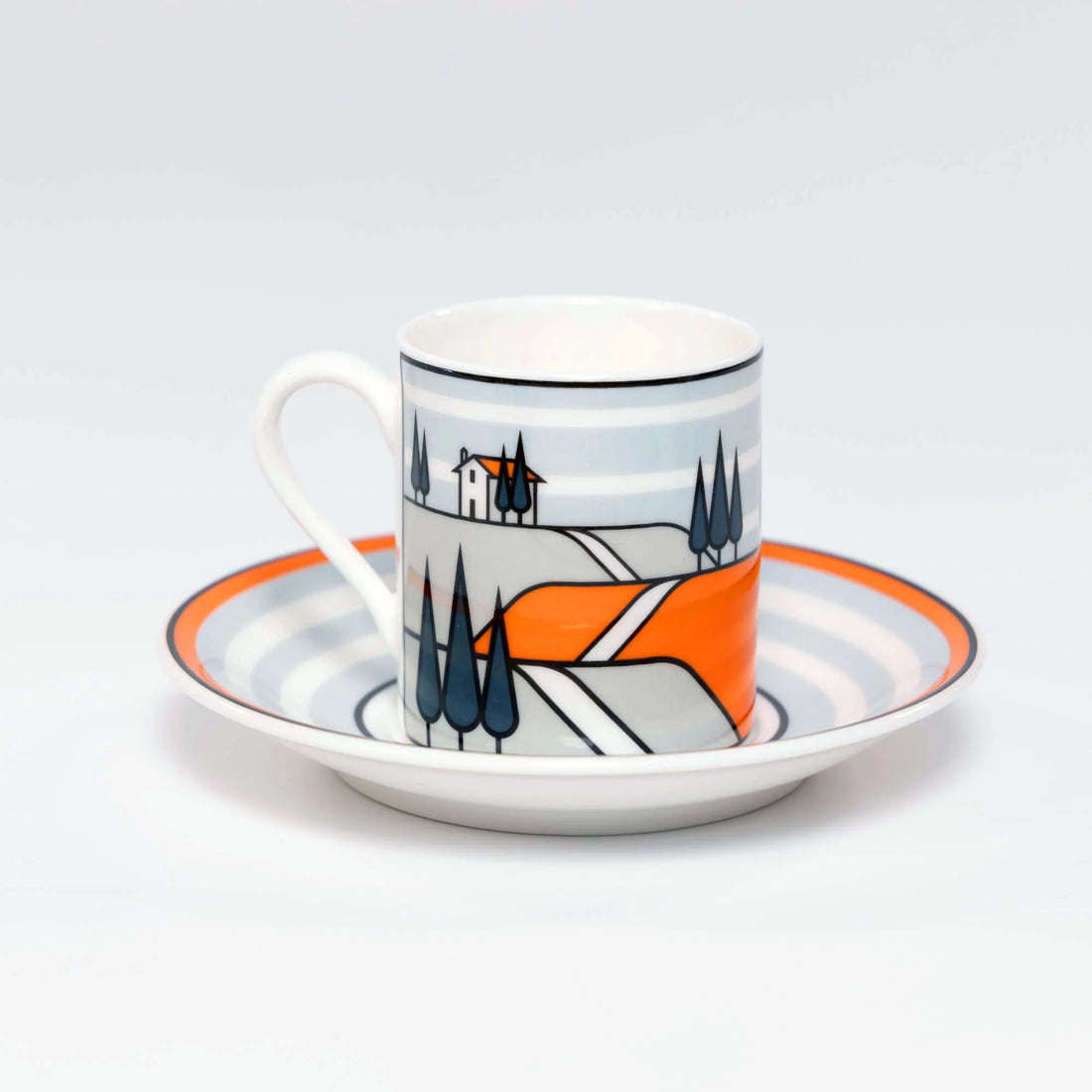 Handmade Cyclist Strade Bianche Espressotasse & Untertasse