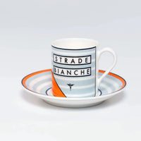 Handmade Cyclist Strade Bianche Espressotasse & Untertasse