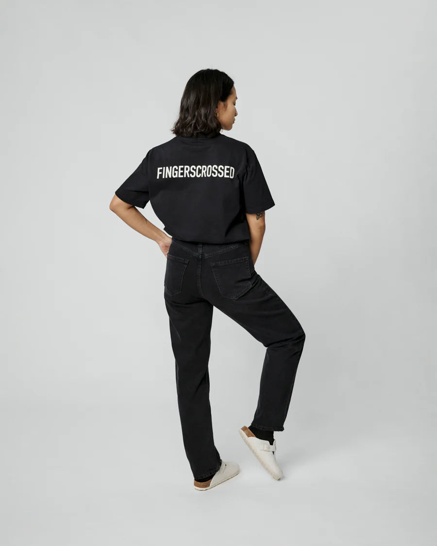 Fingerscrossed Tee Classic Logo Unisex T-Shirt FINGERSCROSSED Black
