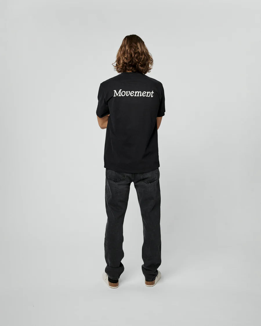 Fingerscrossed Tee Classic Logo Unisex T-Shirt Movement Type Black