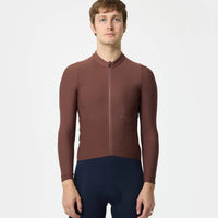 Universal Colours Mens Mono Long Sleeve Jersey Radtrikot langarm Fred Brown