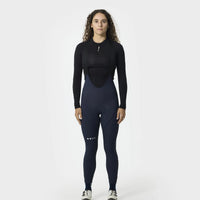 Pantaloni da ciclismo invernali Universal Colors Mono Bib Tight da donna blu navy