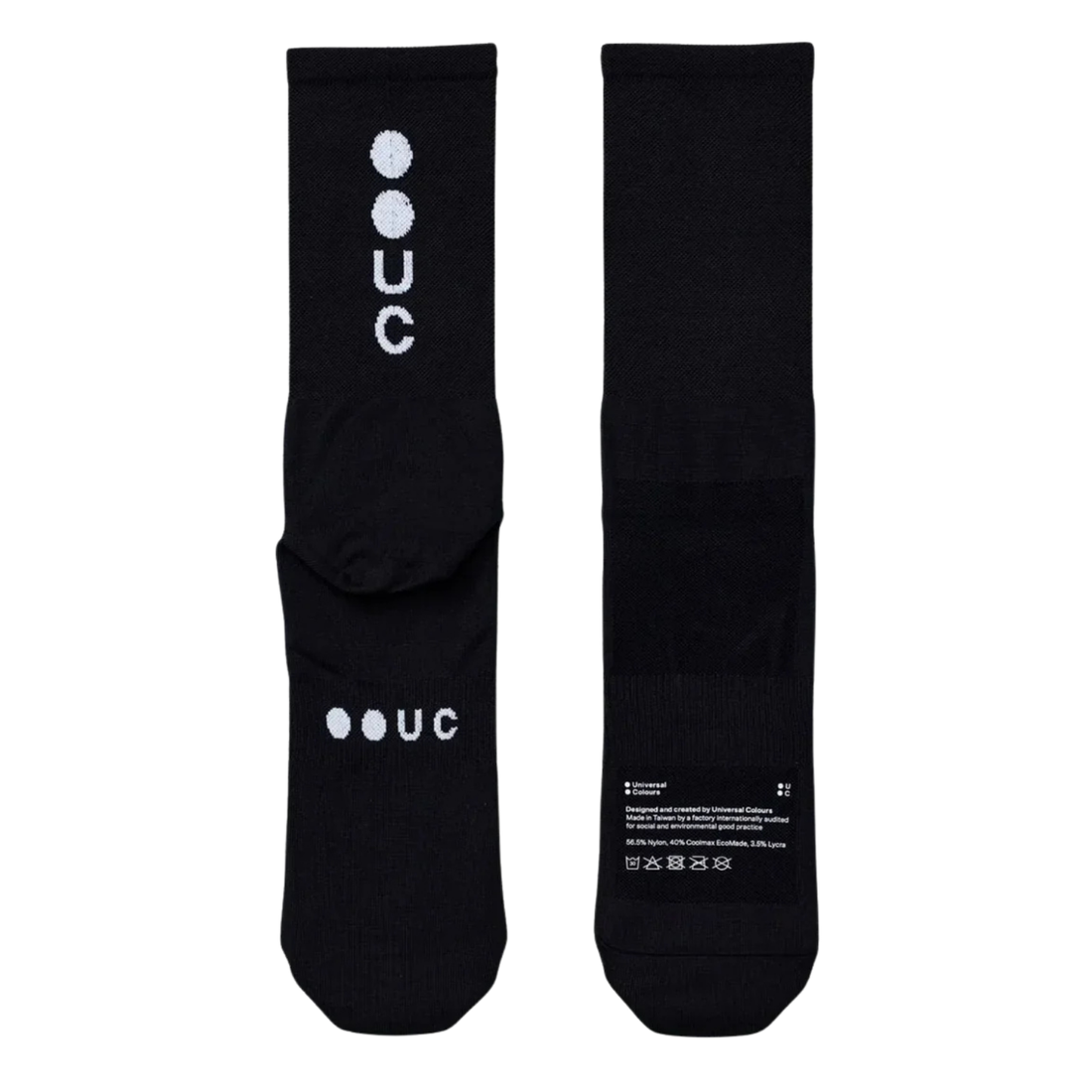 Universal Colours Mono Summer Socks Radsocken Black