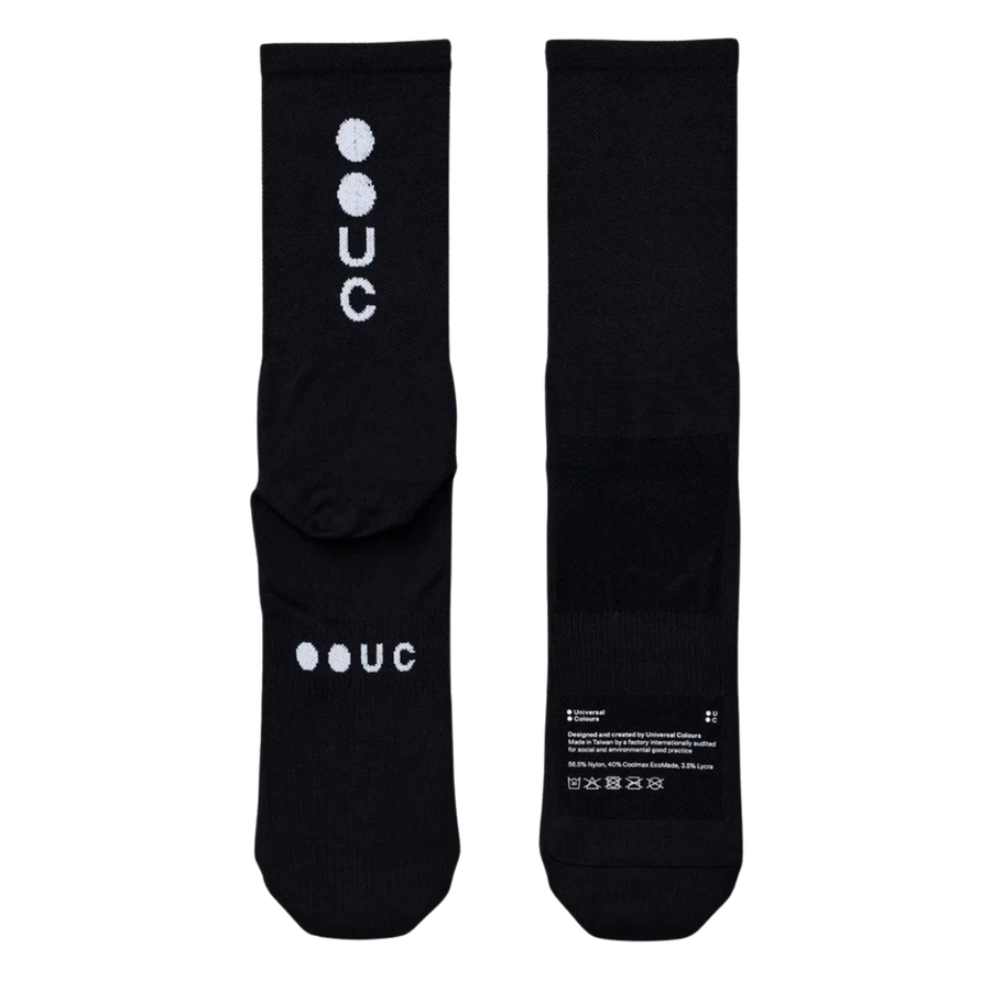 Universal Colours Mono Summer Socks Radsocken Black