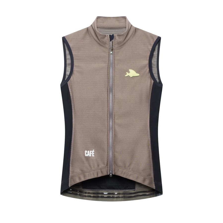 Café du Cycliste Sibille Women's Thermal Gilet Thermo Windweste Oyster Grey